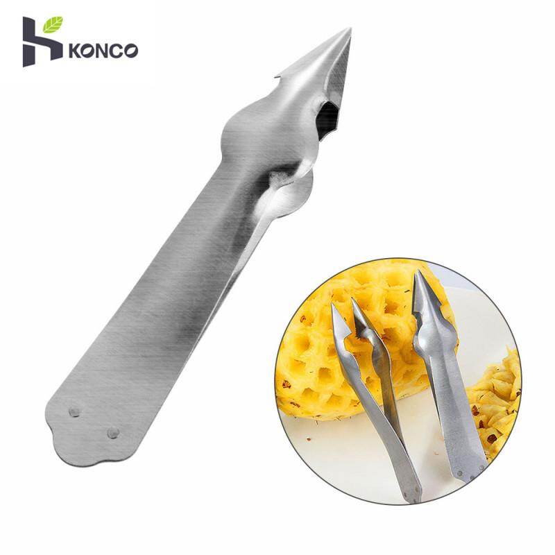 Konco Dropship Practical Easy Fruit Peeler Pineapple Corer Slicer Cutter Stainless Steel Kitchen Gadgets Pineapple Slicer Clips