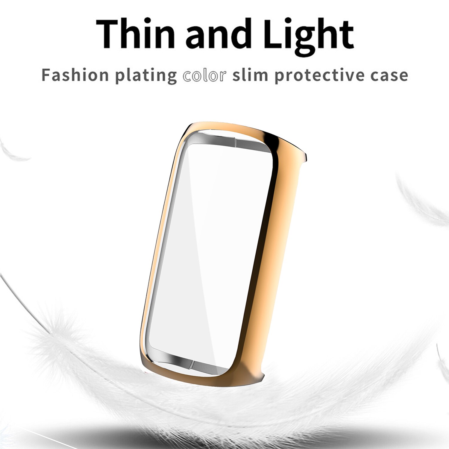 Ốp Bảo Vệ Mới, Ốp Bảo Vệ Màn Hình Cho Fitbit Luxe Dây Đeo Đồng Hồ Fitbit Luxe Ốp Lưng TPU Bền Mạ Chống Sốc