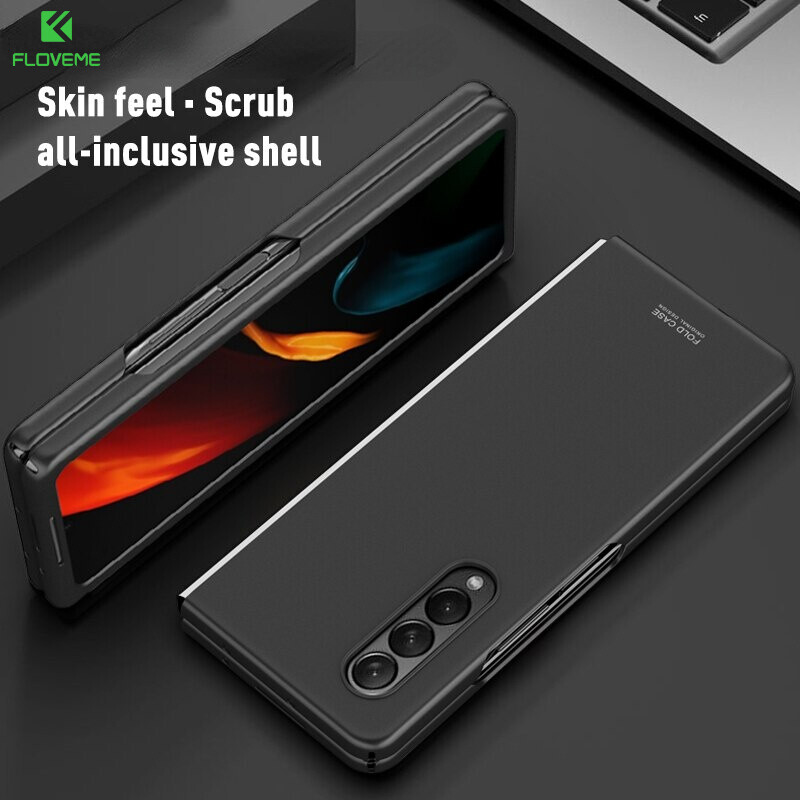 Floveme for Samsung Galaxy Z Fold 3 Z Fold 4 Samsung Z Fold 2 Phone Ultra-thin Case Skin Feel Hard Case PC Cover for Samsung Fold 3 5G Case Full Protector Capa