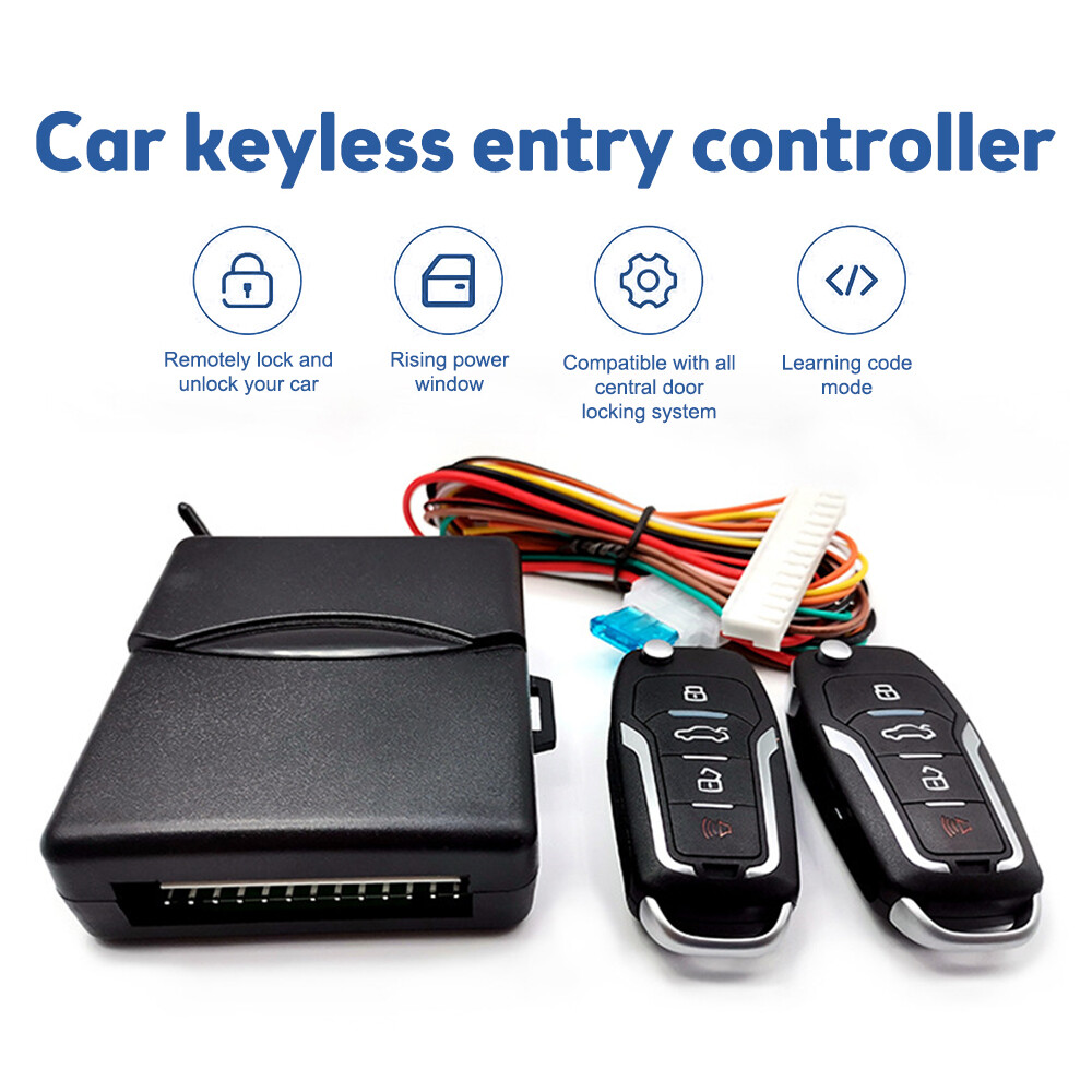 Occkic Universal Car Door Lock Keyless Entry System with Trunk Release Button Remote Central Control Box Kit