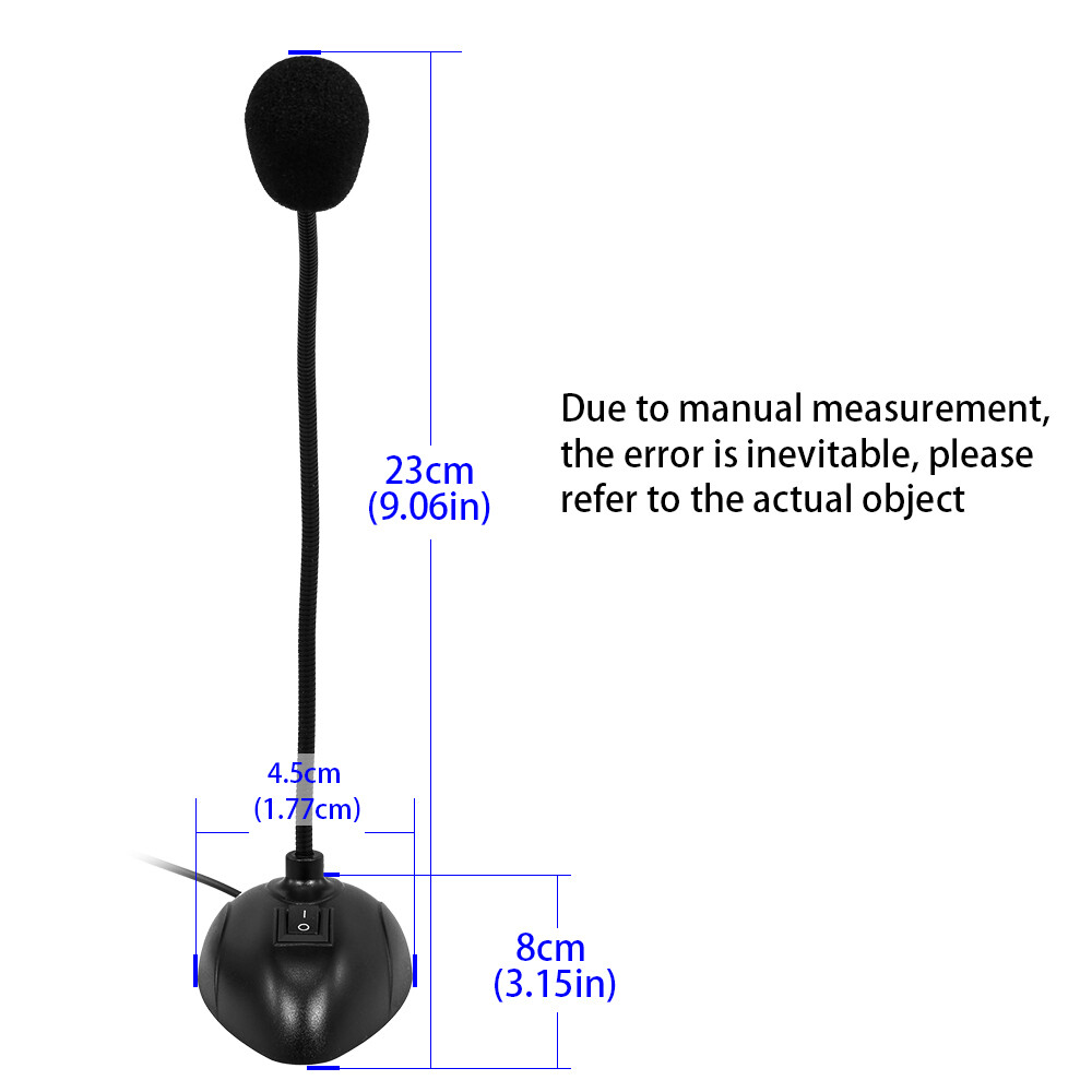 Micro Máy Tính Micro Điện Dung Để Bàn Micro Có Dây, Giao Diện 3.5Mm, Dành Cho Hội Nghị Bài Giảng Trò Chuyện Bằng Giọng Nói