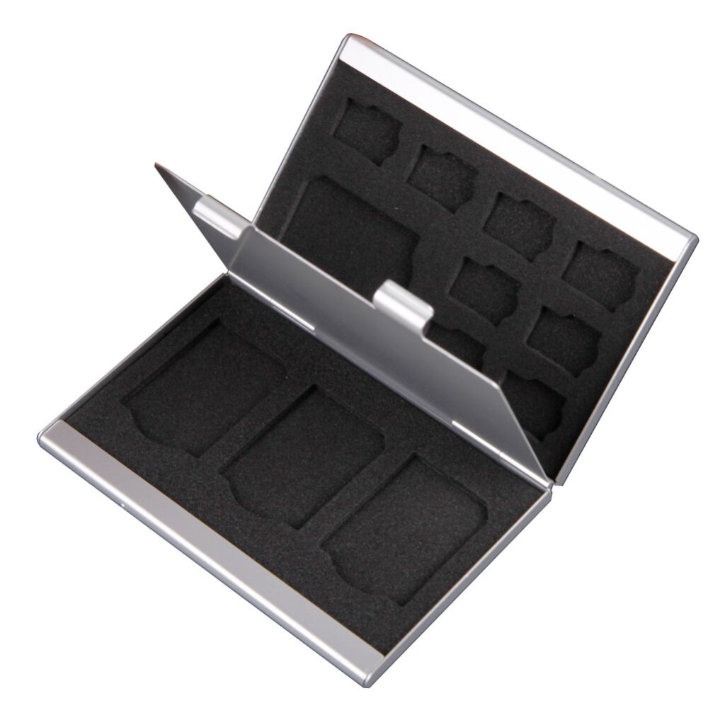 Metal Aluminum Micro SD TF MMC Memory Card StorageBox Protecter Case Holder