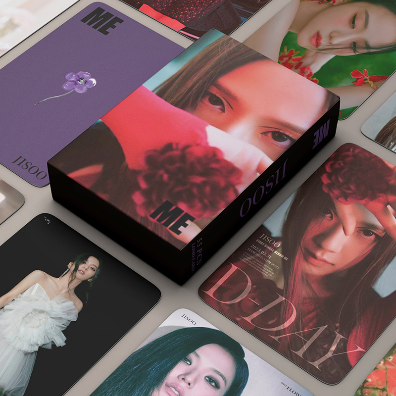 55pcs/box blackpink jisoo photocards me lomo card postcard collection card