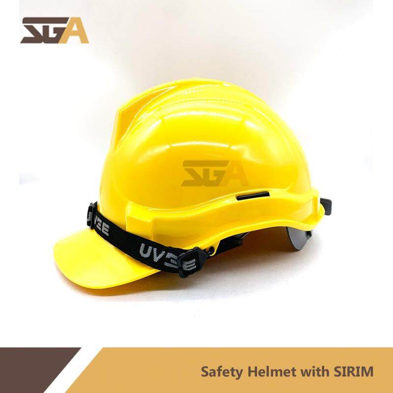 UVEE Professional Industrial Safety Helmet ( YELLOW ) Slide Lock Adjustable ( SIRIM CERTIFIED ) Topi Keselamatan KUNING