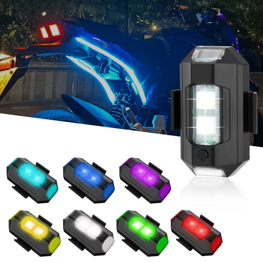 1 Bộ Đèn Nhấp Nháy Có Thể Sạc Lại Đèn LED Điều Khiển Từ Xa Điều Chỉnh Vị Trí Đèn LED Không Dây Cho Điều Khiển Từ Xa Cánh Cố Định Máy Bay Máy Bay Trực Thăng Phụ Tùng Tự Làm Cáp Sạc USB