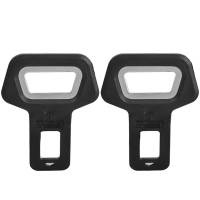 iriisy 2pcs Universal Car Safety Hidden Seat Belt Buckle Clip Aluminum Alloy Seat Belt Stopper Accessories