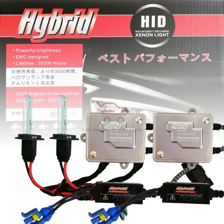 Hybrid Hid Xenon Light Bulb Slim Ballast 35w Conversion Kit 4300k White Yellow Lazada