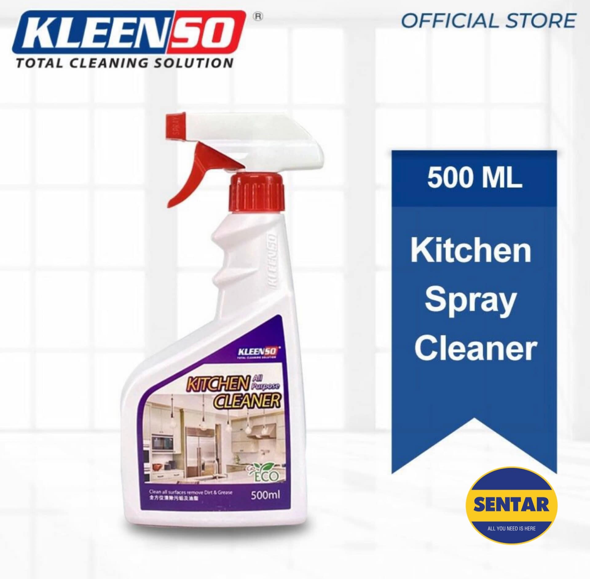 100 ORIGINAL KLENSO All Purpose Kitchen Cleaner 500ML Clean All Surfaces remove Dirt & Grease