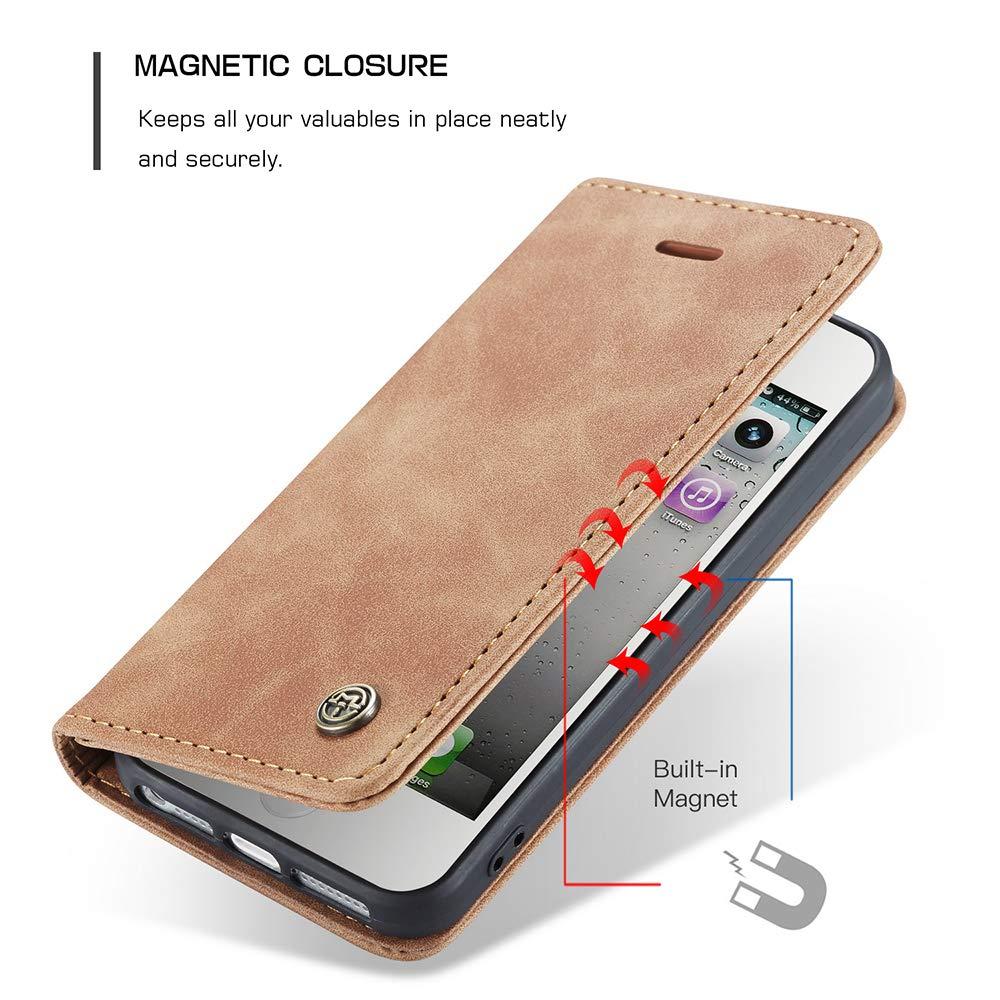 Ốp CaseMe iPhone 5 / 5S/SE, Ốp Điện Thoại Bảo Vệ Dạng Ví Da PU Cao Cấp Cho iPhone 5,iPhone 5S,iPhone SE