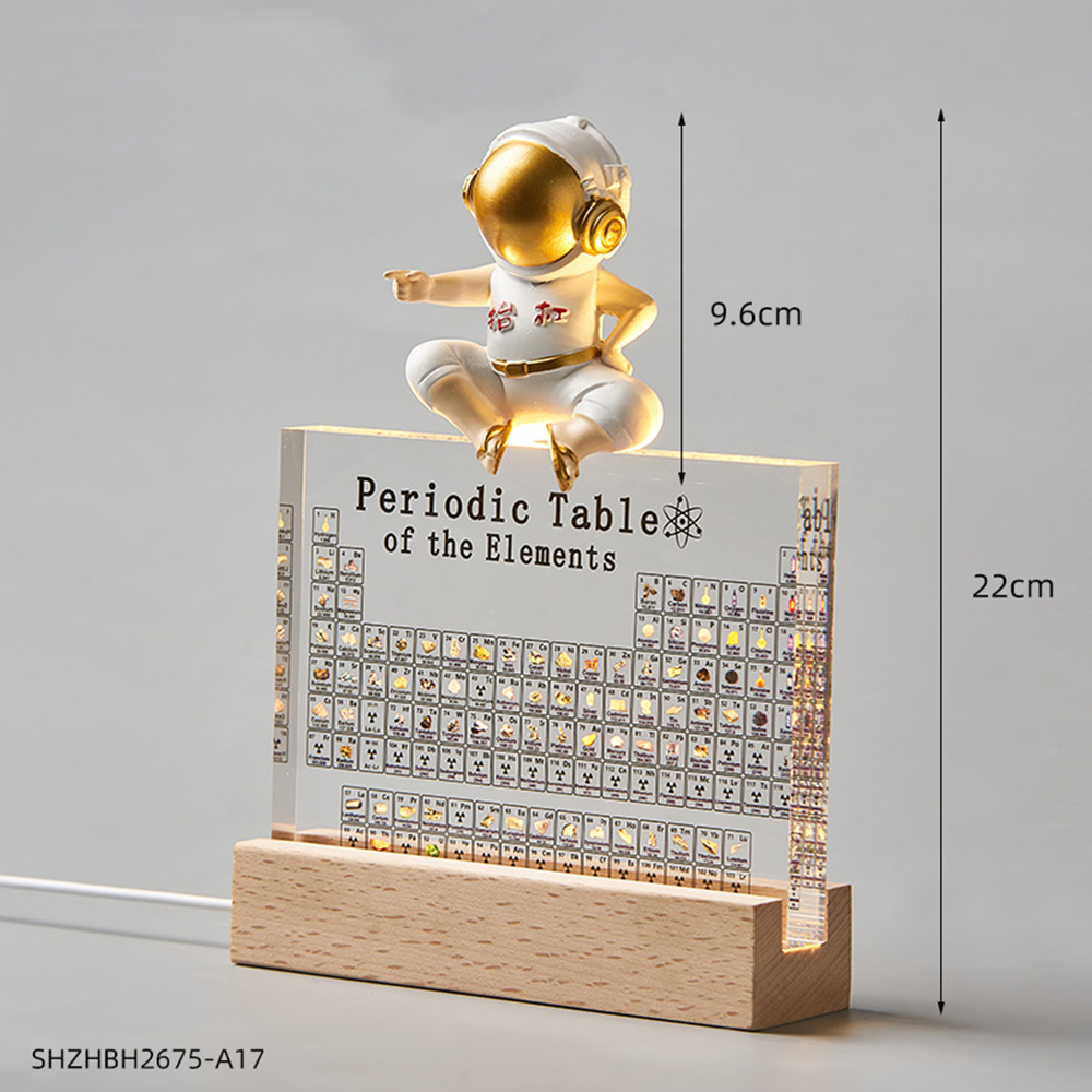 Ornament The With Base Light Samples Real Element Elements Acrylic Table Periodic