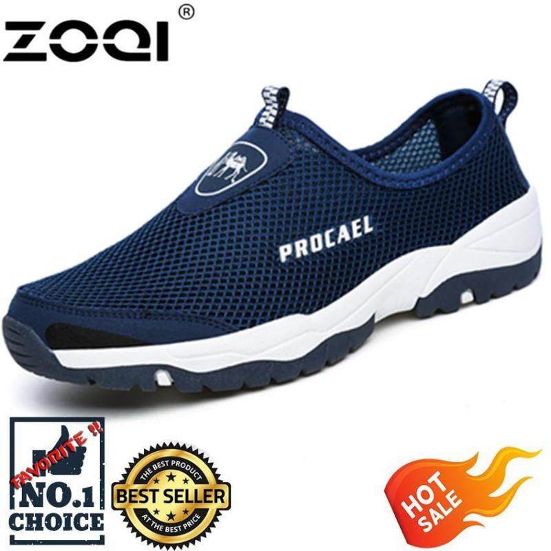 Zoqi thời trang Giày lưới slip-on giày tập đi (Xanh Dương)-quốc tế