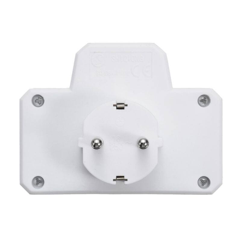EU Standard Multiple Plug 250V 16A Double Socket Conversion Socket with Outlet Switch Plug Power Adapter Socket