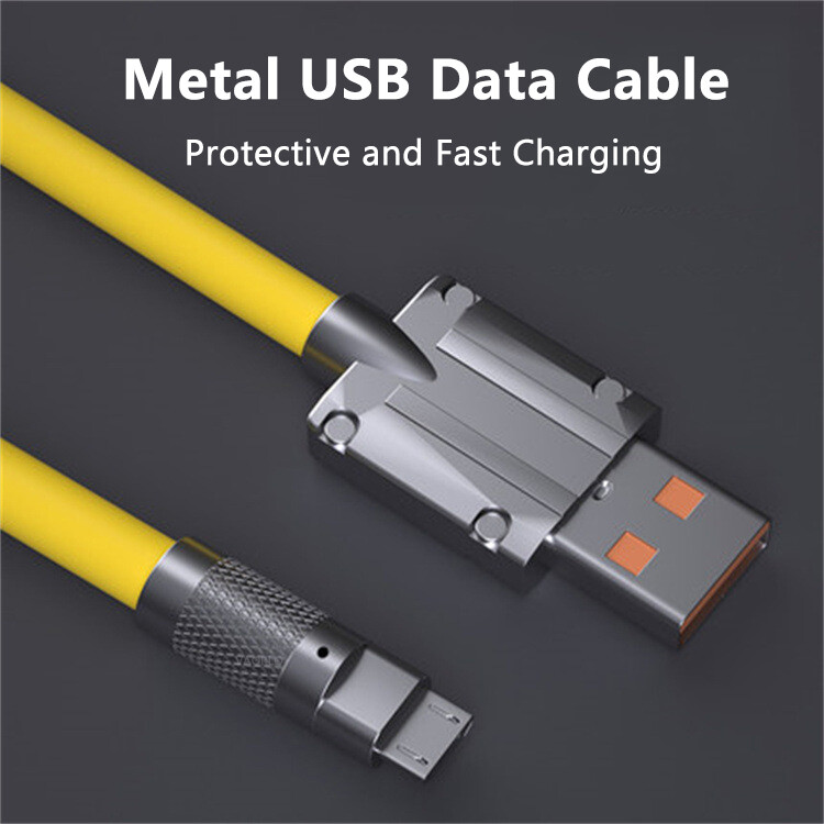VAORLO Cáp USB Type C 120W Chính Hãng Cáp Sạc Nhanh Dữ Liệu Kim Loại Silicon Lỏng Dây Sạc Điện Thoại USB C Sạc Siêu Nhanh Cho Huawei Xiaomi Infinix OPPO