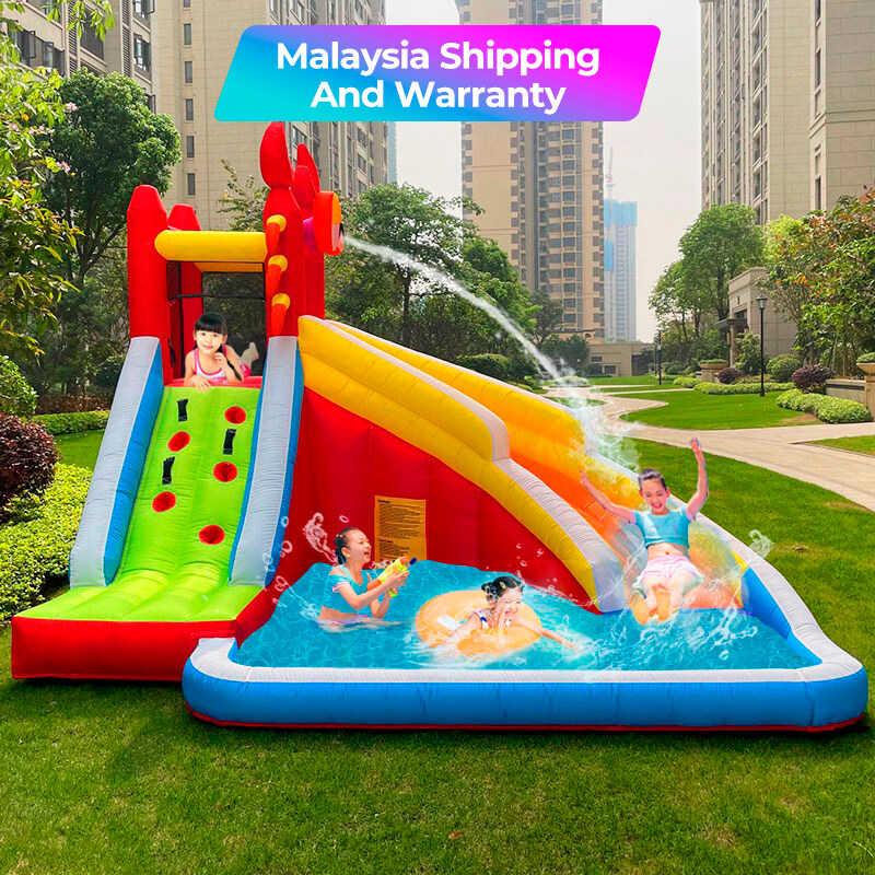 Ready Stock Castle Inflatable Castle Crab Bouncy Castle Swimming Pool ...