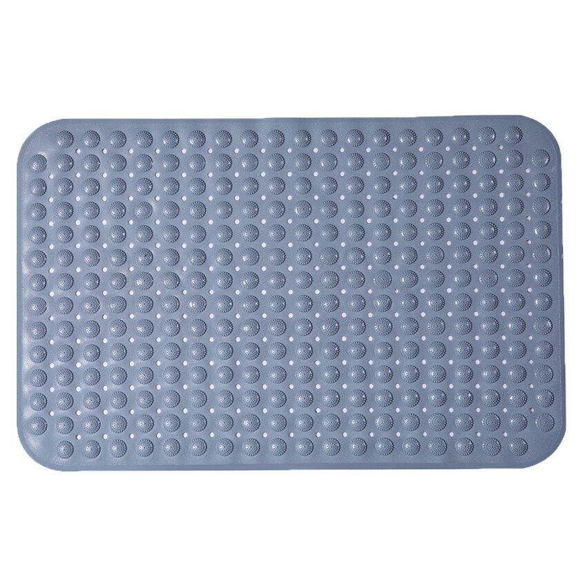Bathroom Mat Anti-Slip Sucker PVC Bath Mat With Drain Hole Silicone Bathing Rugs Foot Massage Pad Bathtub Soft Shower Mat