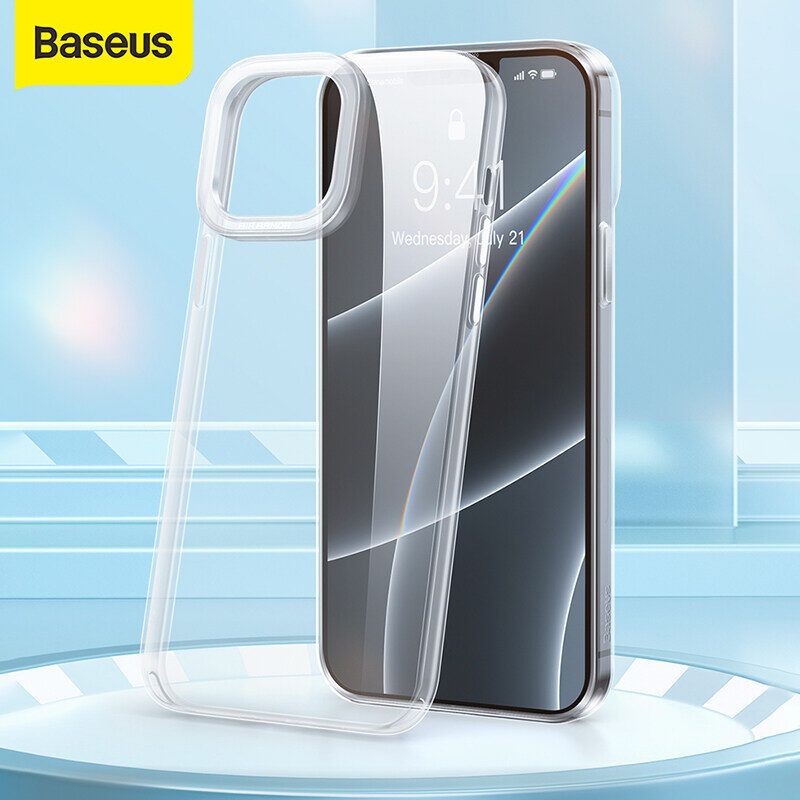 Baseus rõ ràng Ốp điện thoại cho Iphone 14 13 12 Pro Max trường hợp coque siêu mỏng nhựa TPU mềm vỏ lưng silicon