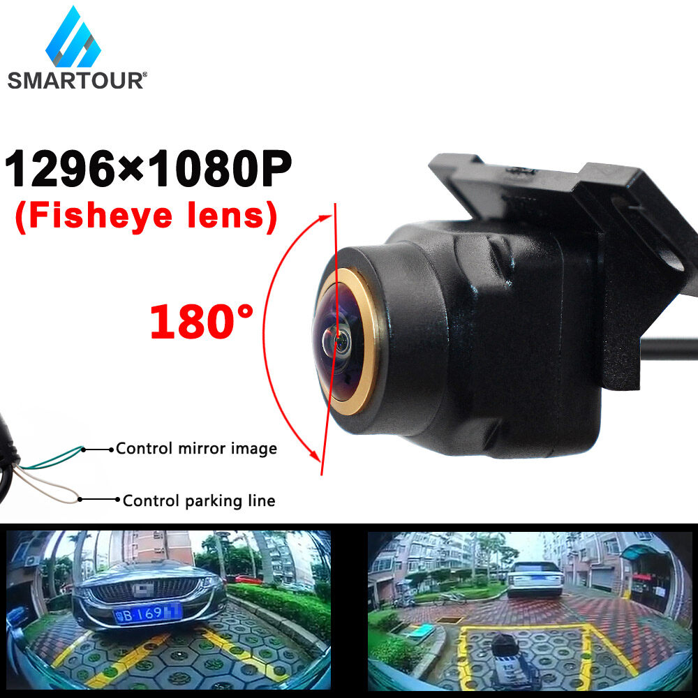 180 ° Fisheye Wide-angle Car Rear Front Side View Reverse Backup Camera CCD NTSC 