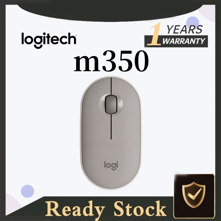【100% Original】Logitech M350 Pebble Wireless Mouse Bluetooth 2.4 GHz USB Mini-Receiver Silent Slim