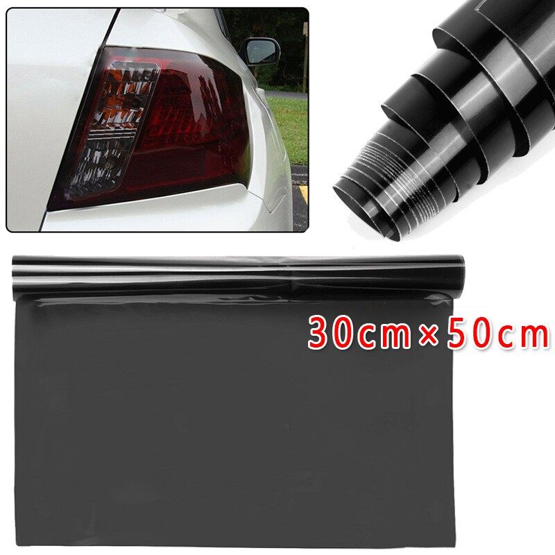 Light Smoke Black Tint Film Headlights Tail Lights Car Vinyl Wrap 30cm