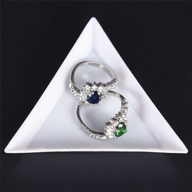 SILARA 10pcs Equilateral Triangle Plate For Jewelry Beads Storage Environmental plastic