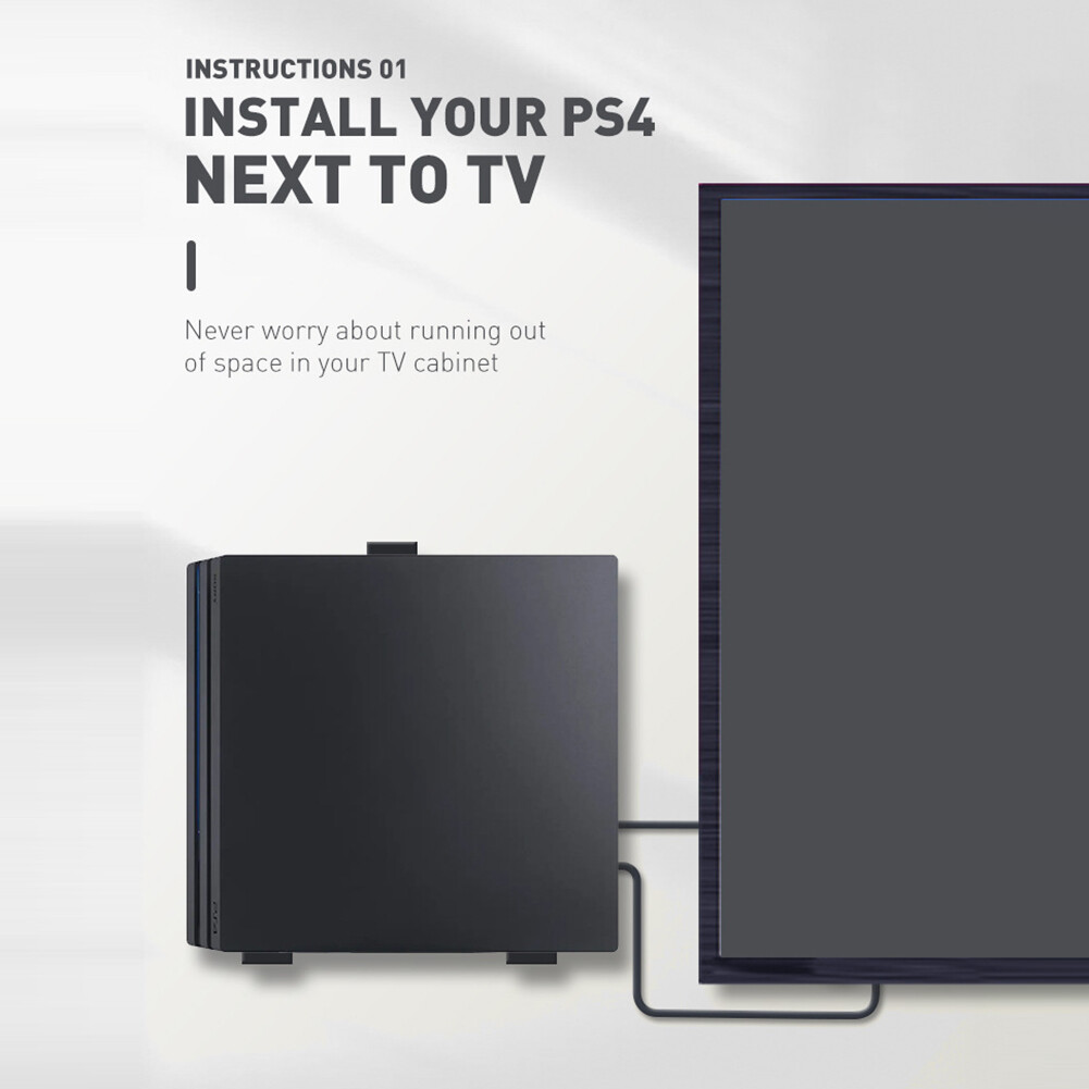 Sell Well【HOT 】Game Console Host Wall Bracket Storage Rack for PS4/PS4 Pro/PS4 Slim Accessory