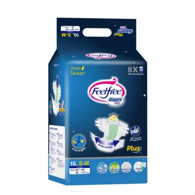 FeelFree Adult Diapers Plus Overnight S-M 10S