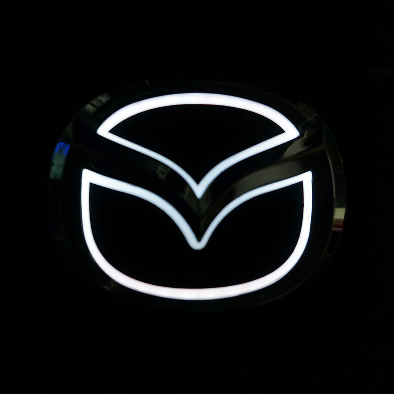 For Mazda Car Logo LED Light Car Badge Emblems Universal For Mazda 2 3 ...