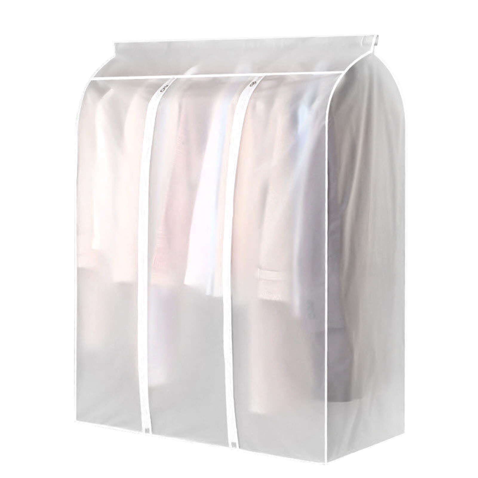 Garment Clothes Cover Protector Hanging Garment Storage Bag Translucent Dustproof Waterproof Hanging Storage Bag for Wardrobe with Full Zipper (50 x 100 x 120cm)
