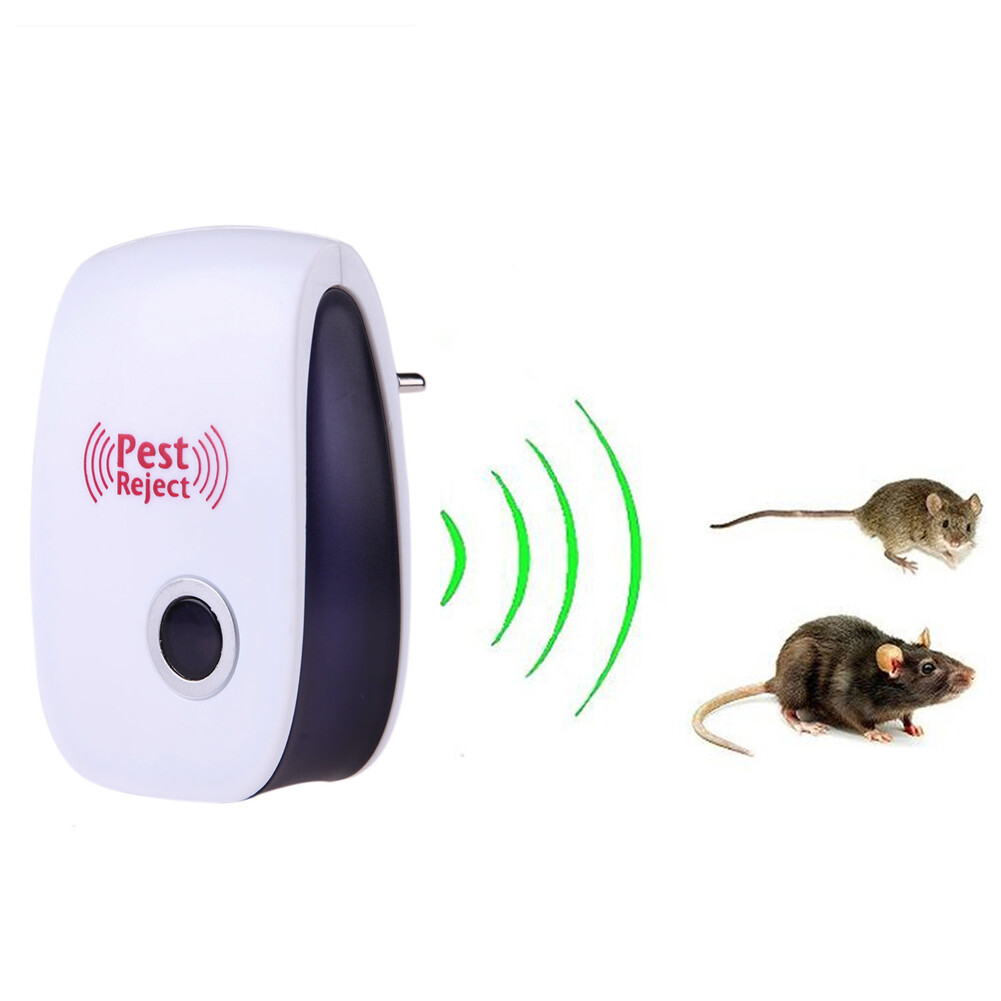 EU Plug Electronic Pest Repeller Ultrasonic Rejector Mosquito Rat Repellent