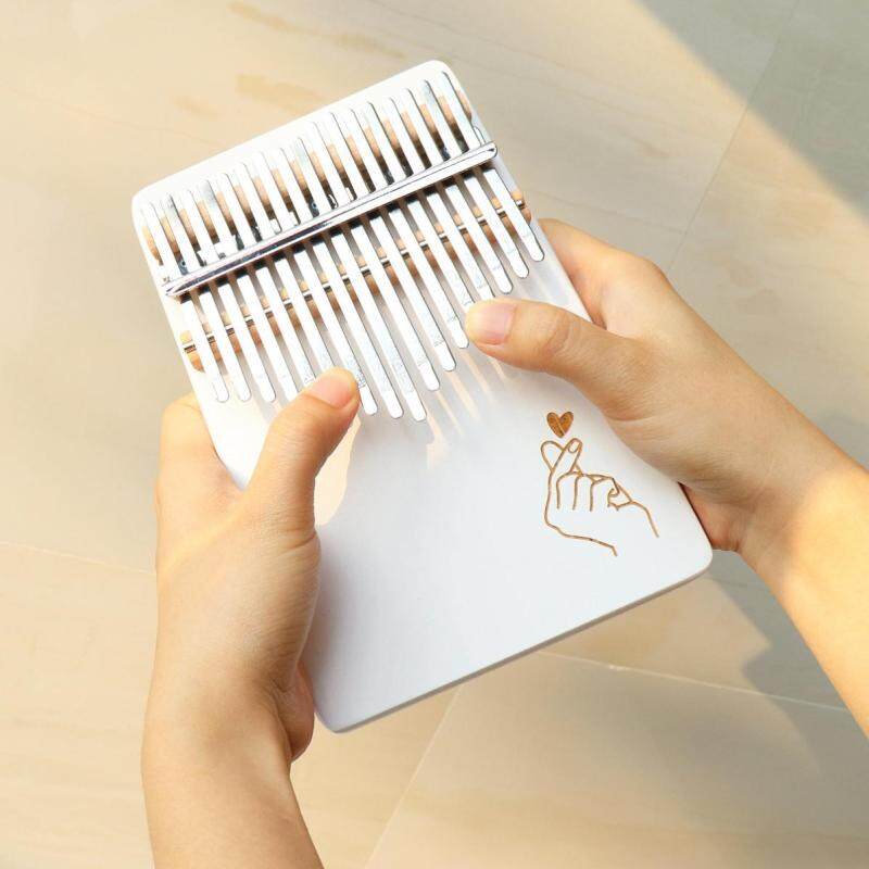17 Phím Ngón Tay Cái Đàn Piano Kalimba Trắng Ngón Tay Họa Tiết Trái Tim Rắn Đơn Ban Thông Mbira