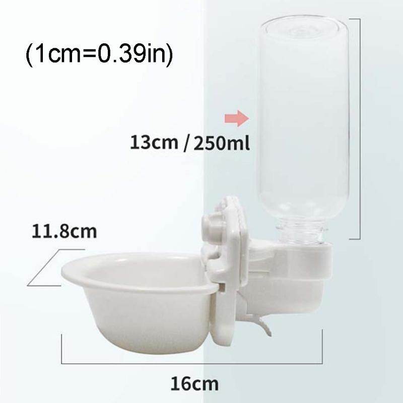 Pet Cage Hanging Type Automatic Drinking Bowl Drinking Feeding Water Cat Feeder with Refill Bottle Kitten Slow Eat 1pcs Pink/Green/White