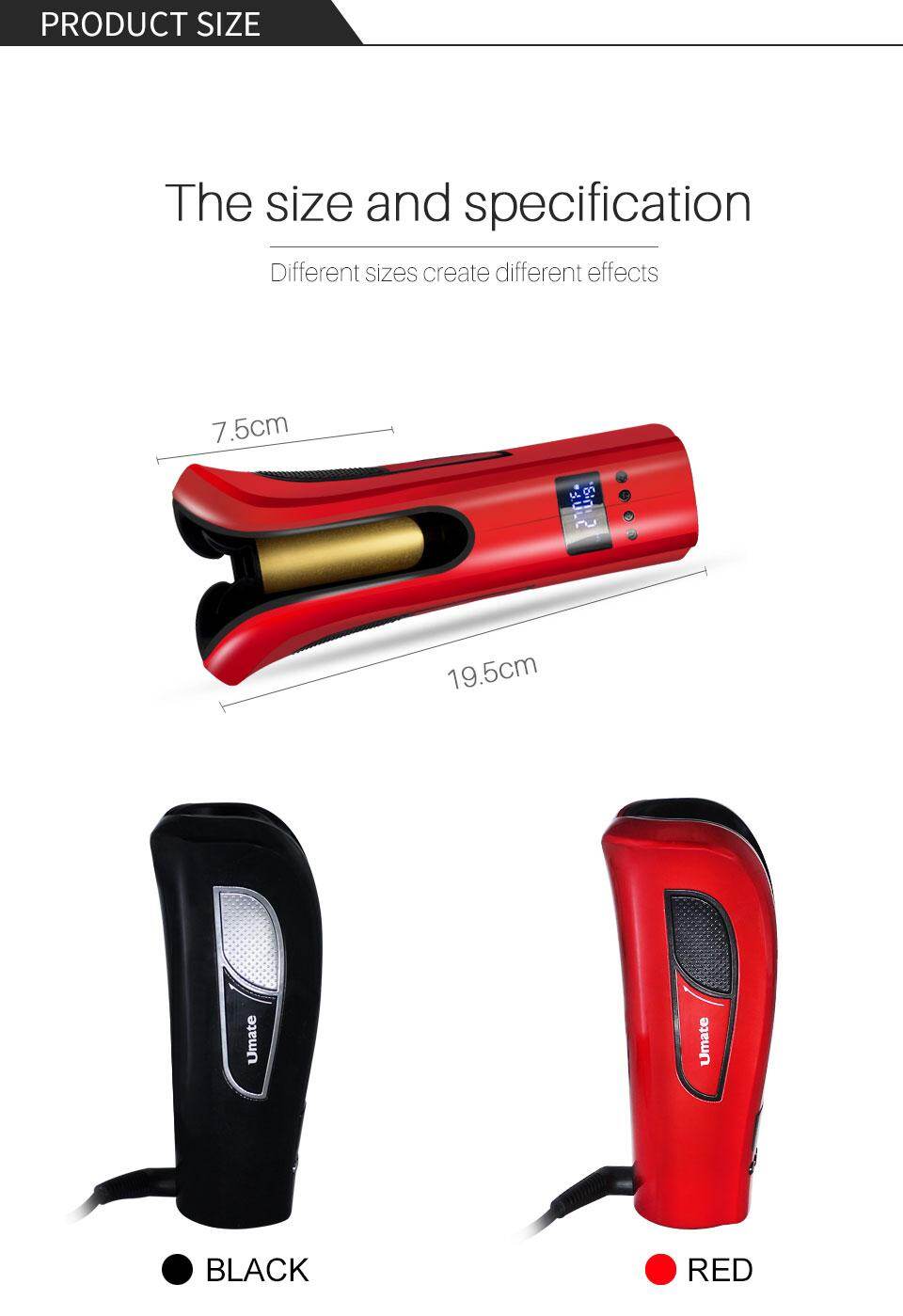 Máy Uốn Tóc LCD Đa Năng Hình Hoa Hồng Dụng Cụ Uốn Tóc Chuyên Nghiệp Dụng Cụ Tạo Kiểu Đũa Uốn, Waver Xoăn Không Khí Xoăn Tự Động