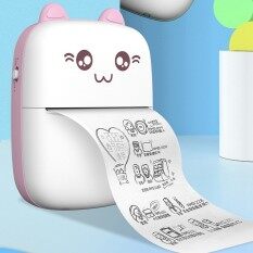 Pencetak Mini Hd Pencetak Haba Mudah Alih Bluetooth Tanpa Wayar Túi Pencetak Foto Kartun Comel Gambar Nhãn Percetakan Nota-Nota Kesilapan Kerja Rumah Memo Pencetak dengan Kertas Percetakan