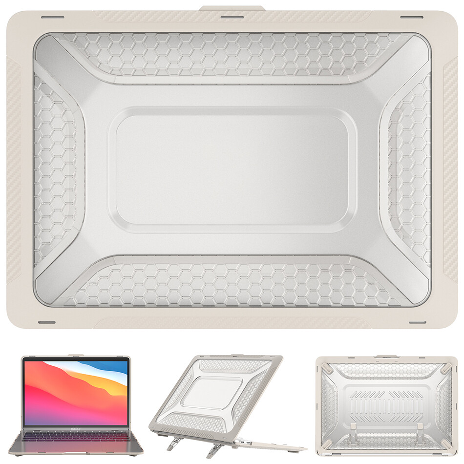 IFarcase Scratch Resistant Plastic Case for Mac Book Pro 14 16 Protective Cover with Foldable Kickstand for Mac Book Air 13 2022