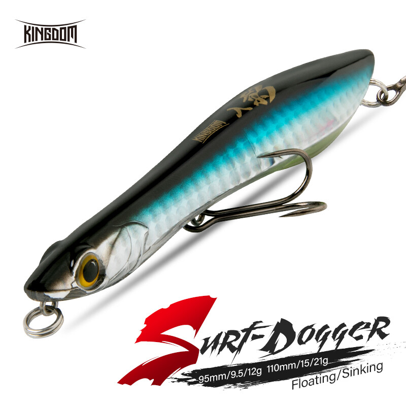 Kingdom Surf-Dogger Fishing Lures 95mm 110mm Floating & Sinking Hard Baits Long casting Good Action pencil lure popper wobblers