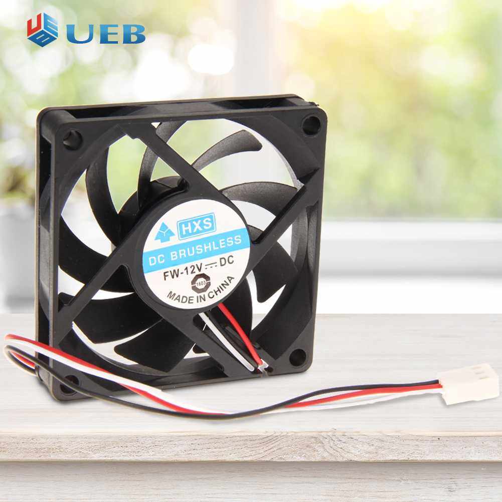 Portable computer case cooler 12v 7cm 70mm pc cpu cooling cooler fan
