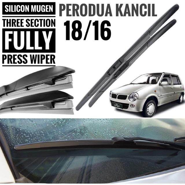 2Pc Perodua Kancil Silicon Wiper Car Mugen Wiper Three Section Fully