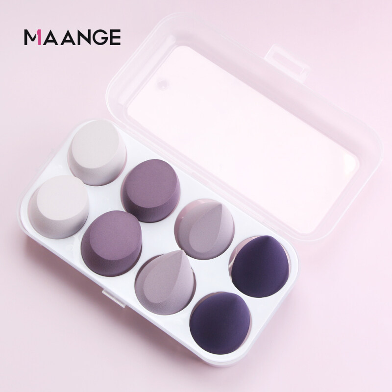 Hộp 8 mút trang điểm MAANGE tán kem nền mềm mại dành cho nữ làm đẹp - INTL
