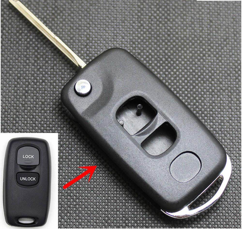 Key Case For Mazda 2 3 6 323 626 Car Key Fob 2 Buttons Modified Flip Folding Car Key Shell Housing