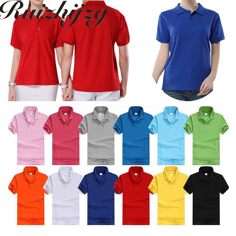 [Ready Stock] M-4XL Polo t shirt Men Women 2021 tshirt Unisex Cotton Plain Color Plus Size High Quality Short Sleeve Slim Fit Shirt Black White Pink Red Grey Orange