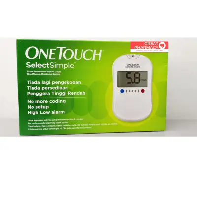 One Touch Select Simple Blood Glucose Monitoring System With Meter and Lancing Device Only