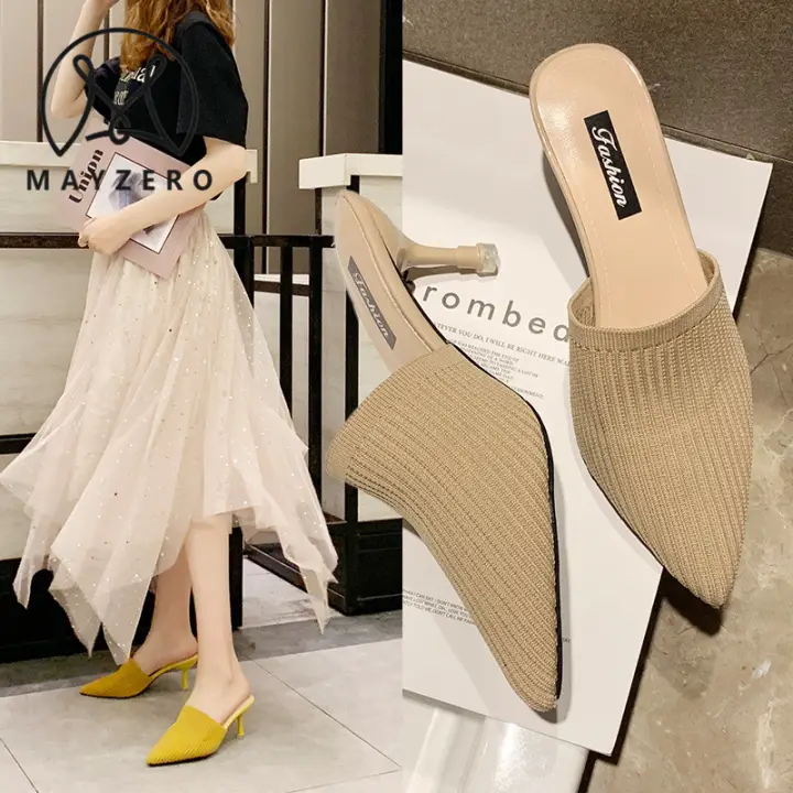 comfortable mules with heels