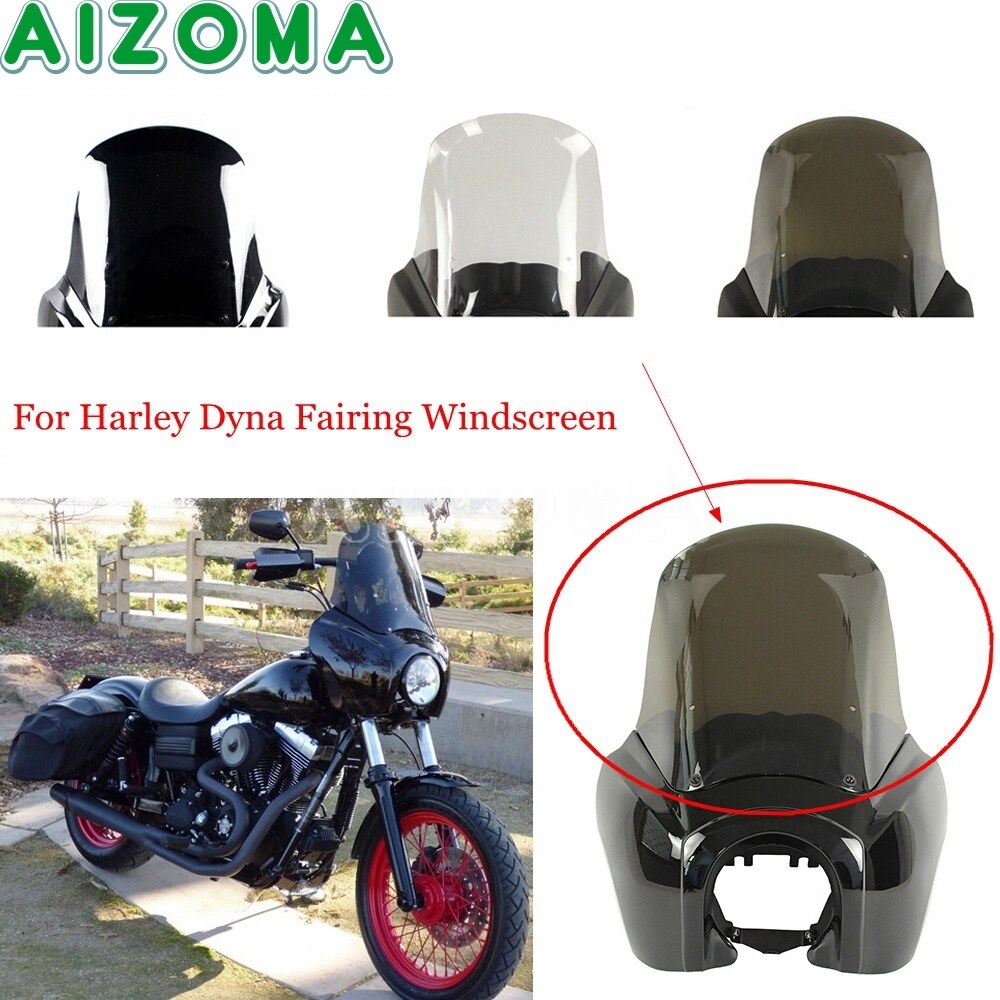 Automotive 9" Windshield Front Fairing ABS For Harley Dyna Low Rider