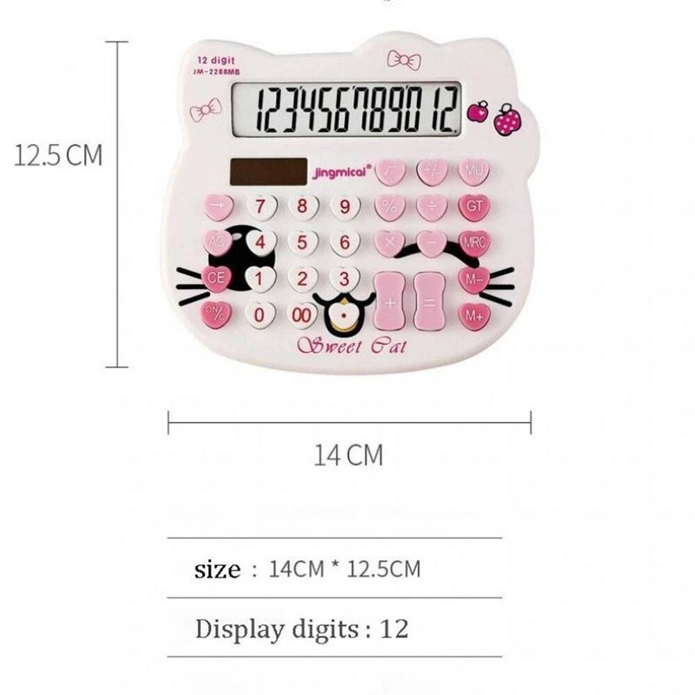 MMLUCK Student Cute Electronic Calculator School Stationery Desktop Calculator Study Accessoires School Office Math Calculator KT Calculator Function Calculator Digit Calculator