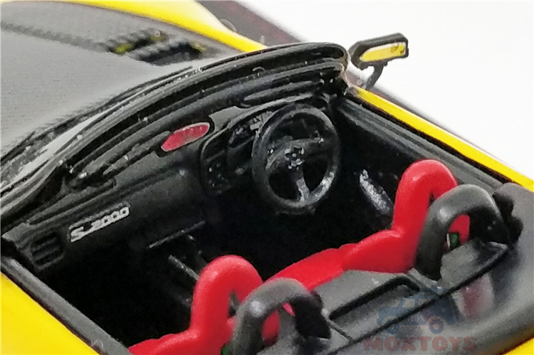 Wild Fire 1:64 Honda S2000 Voltex Yellow Resin Model Car - Moxtoys