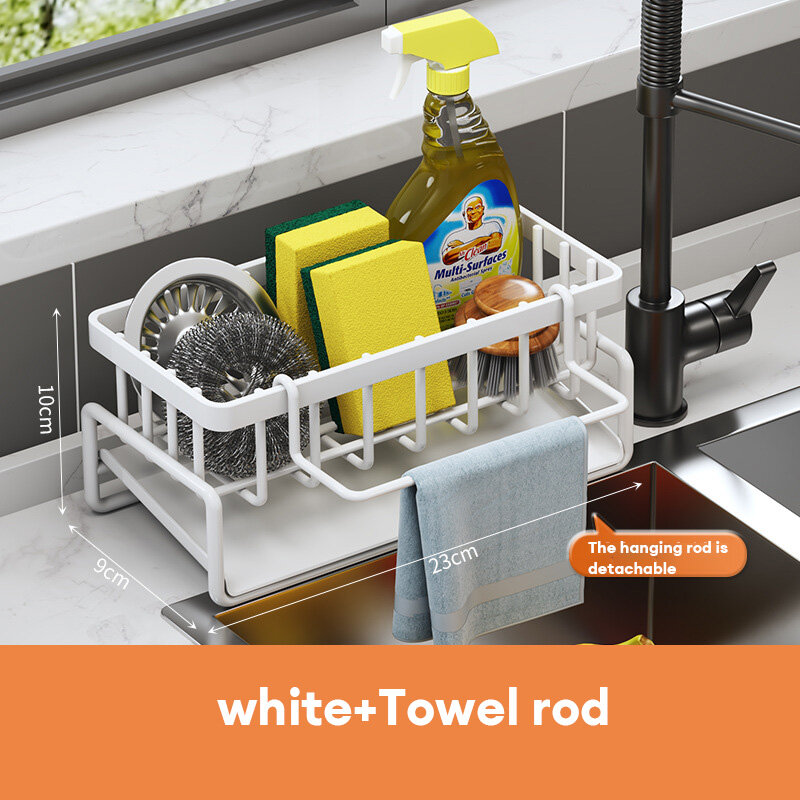 XMDS Wiper rack kitchen rack household sink drain basket table multifunctional sponge detergent storage artifact