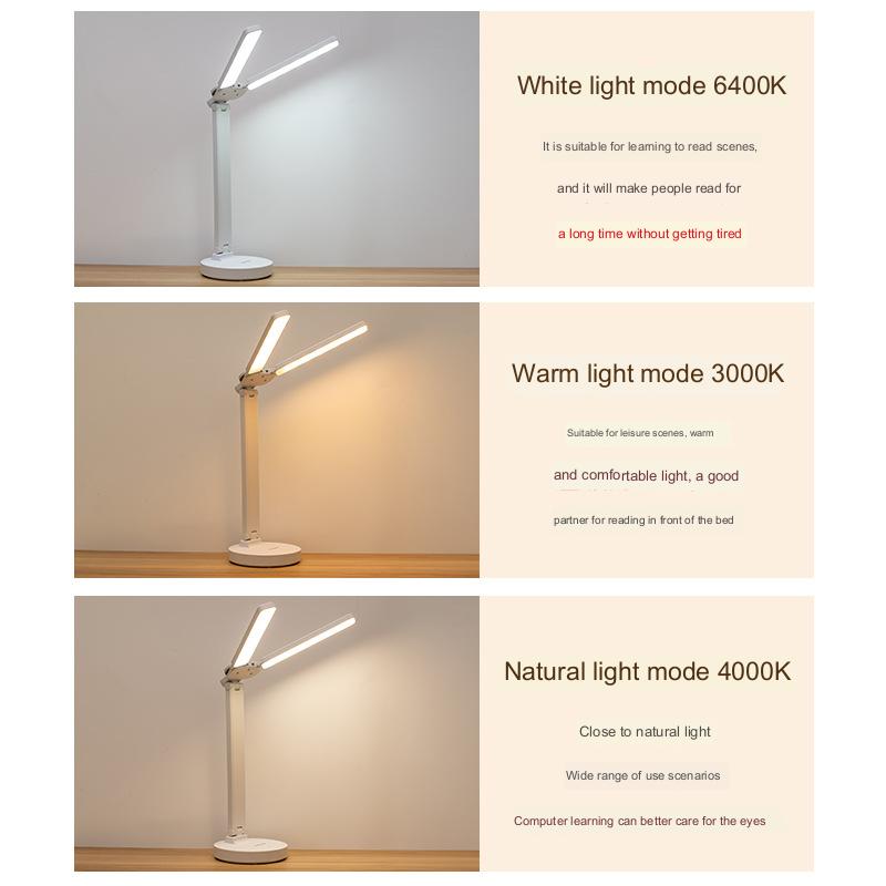 SADA Table lamp eye protection learning LED rechargeable plug-in student dormitory reading lamp children's eyesight protection bedroom bedside lamp