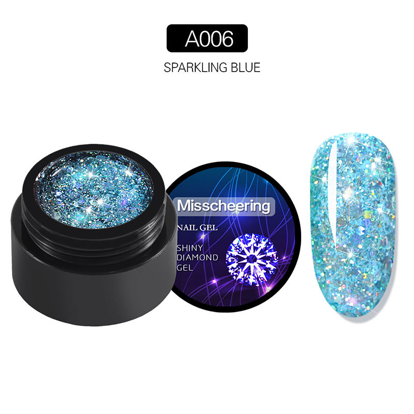 5ml Sequin Glue Bright Nail Art Gel Polish Lasting UV Fingernails Glitter Decor