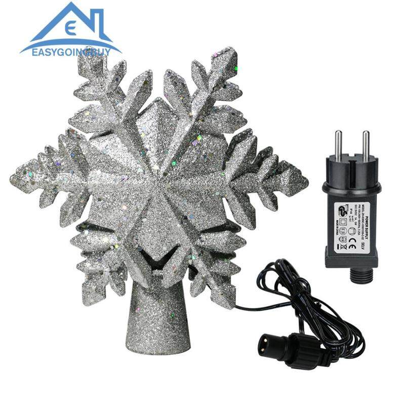 Tree Topper Trang Trí LED Chiếu Sáng Rỗng Sao LED Treetop Đèn Nhựa Bão Tuyết Chiếu Ánh Sáng