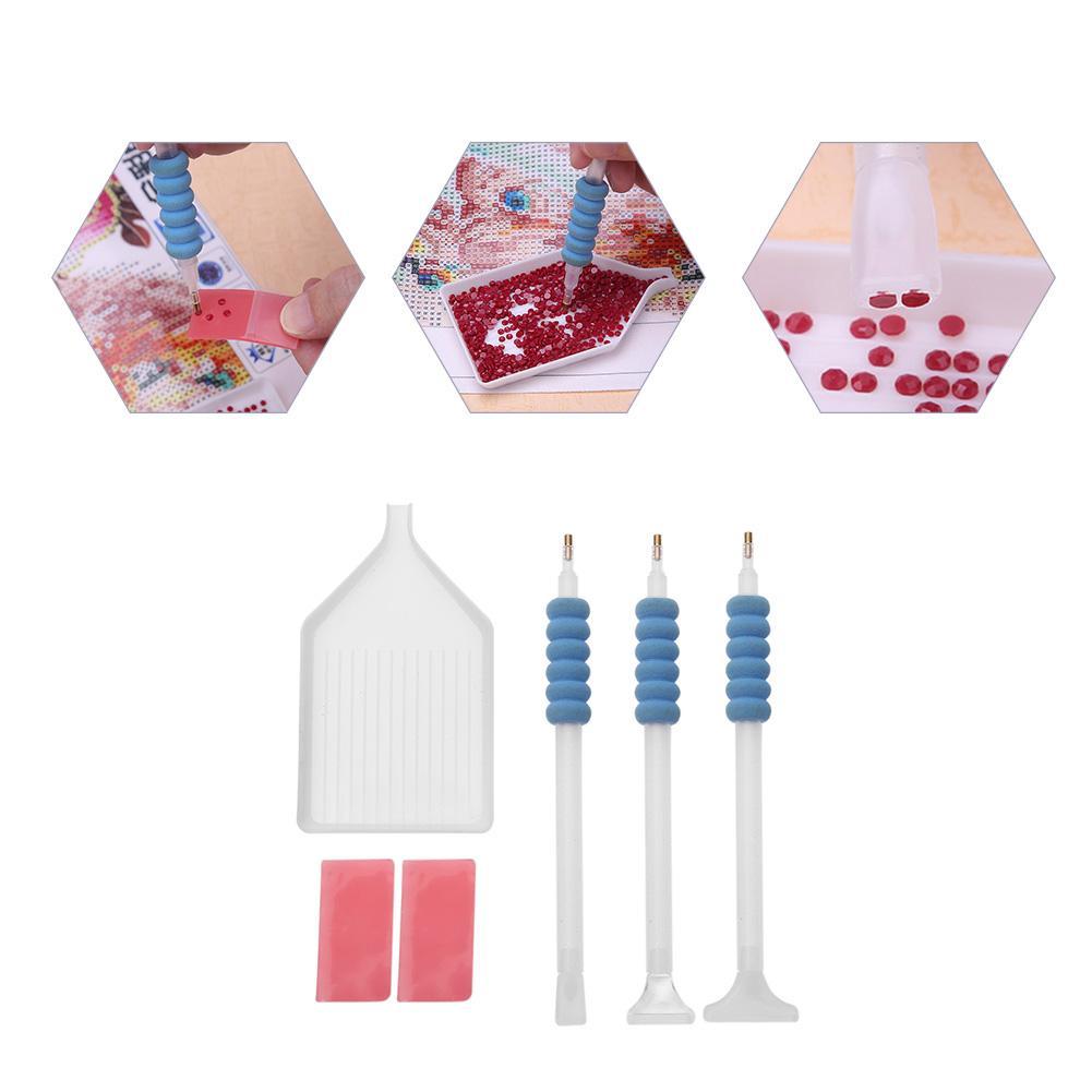 5D DIY Diamond Painting Cross Stitch Embroidery Point Drill Pen Tools Kit